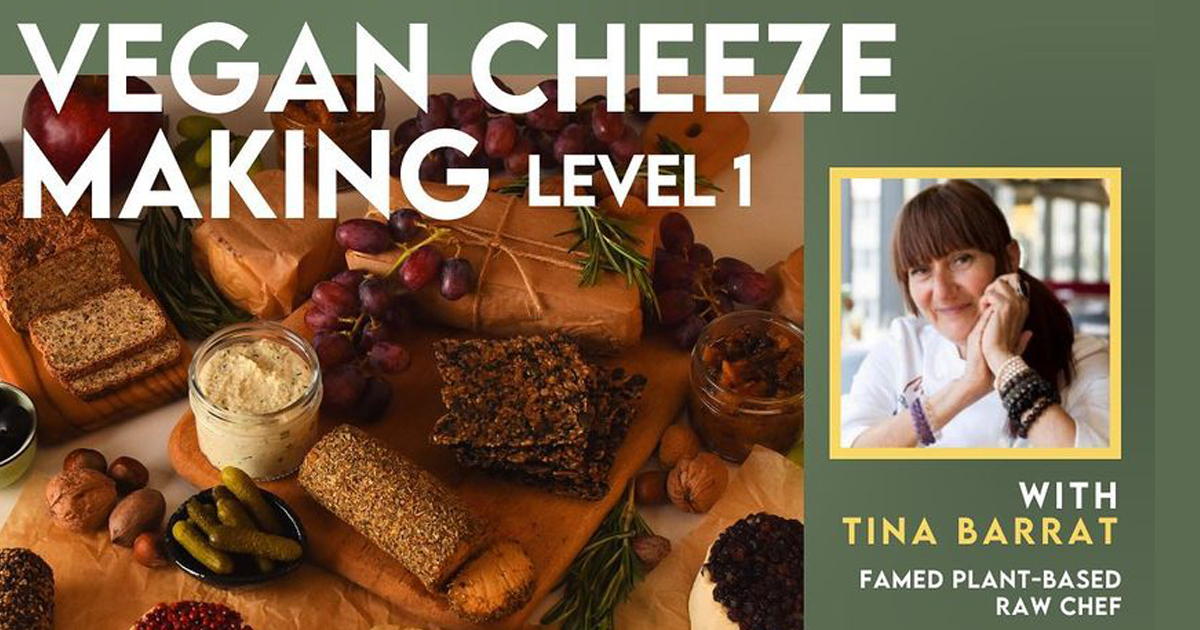 Learn how to make vegan cheeze (aka. vegan cheese) from Chef Tina Barrat